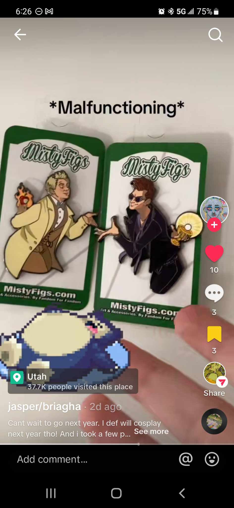 Thumbnail: Hard Enamel Pin set  - Crowley and Azariphale