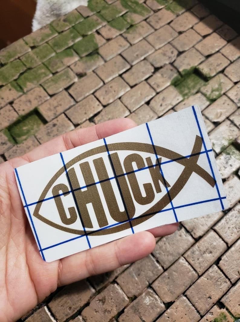 Thumbnail: Vinyl Decal - Original Chuck Fish Supernatural 2"-12" - .