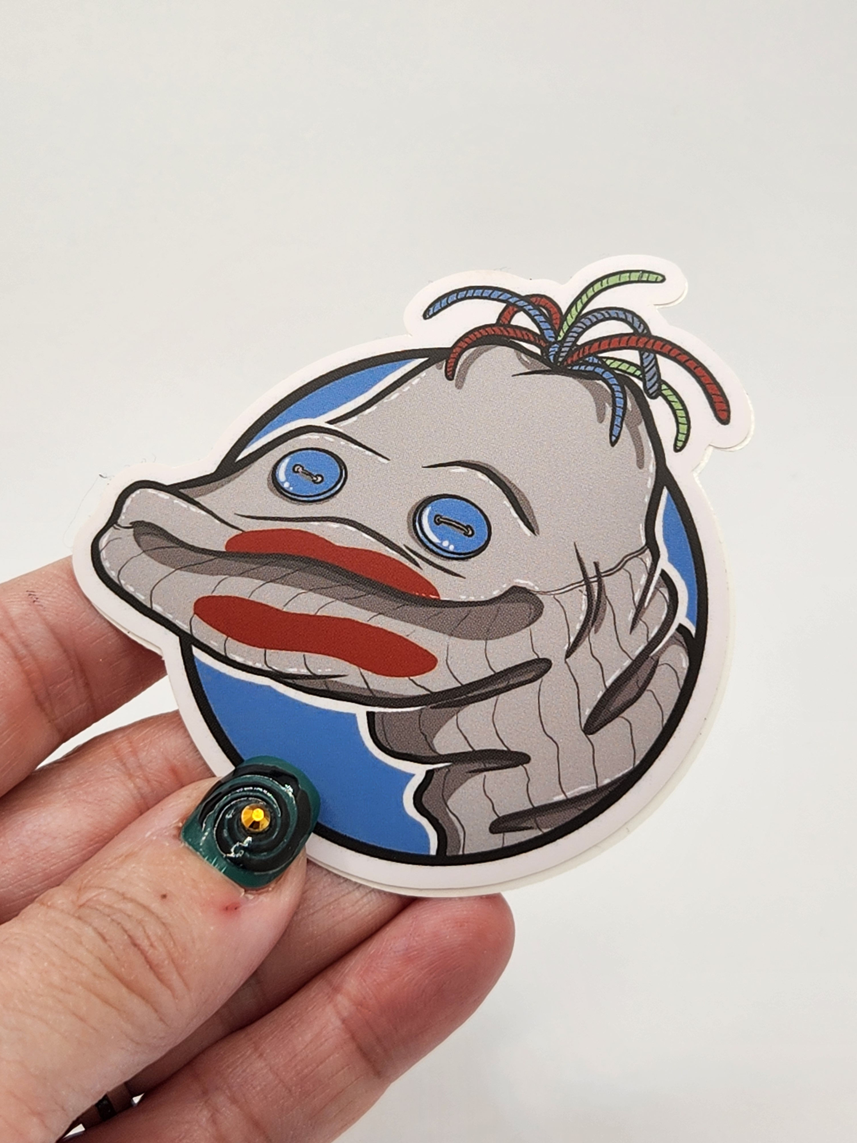 Vinyl Sticker - Supernatural Mr. Fizzles sock puppet garth