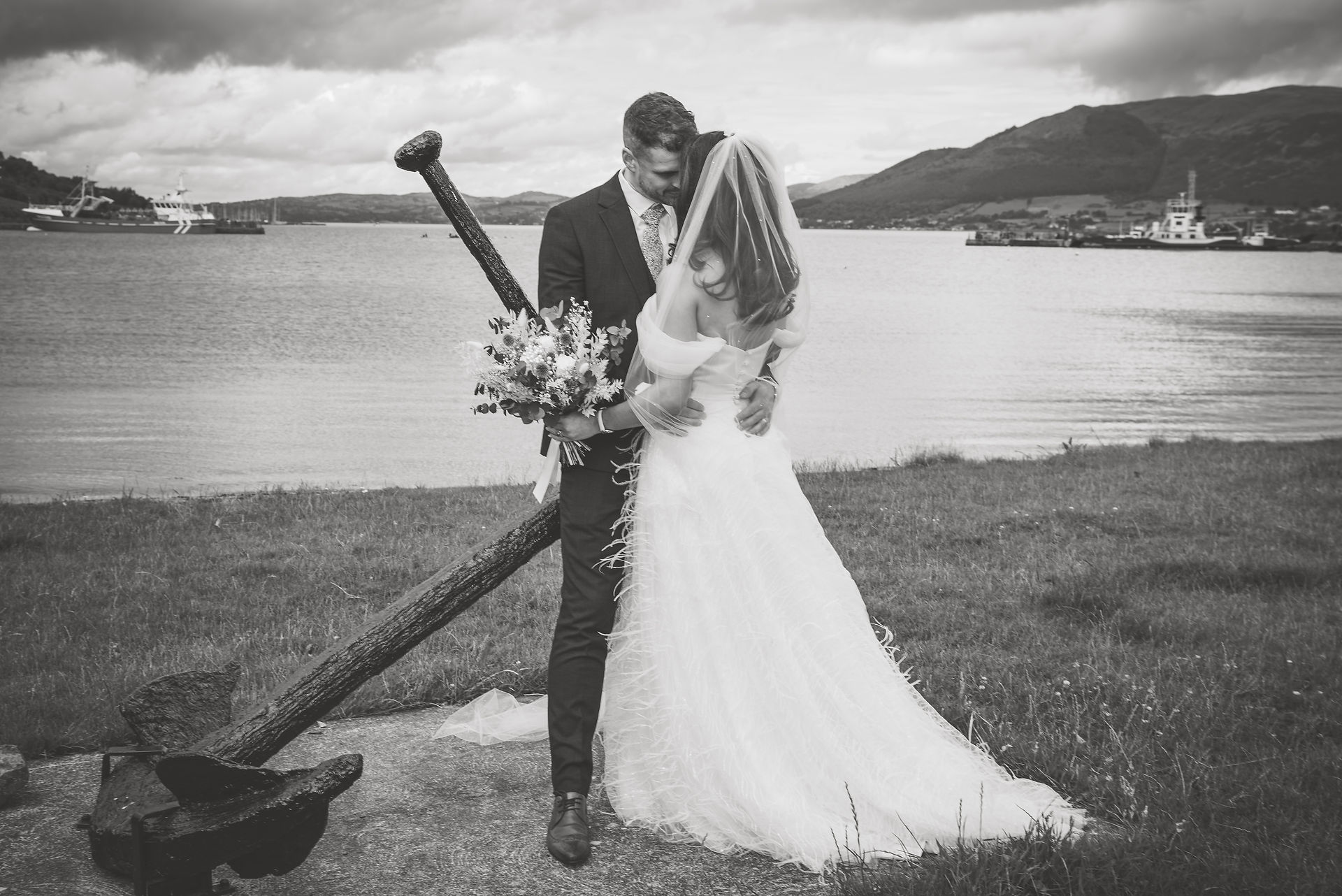 moody skies wedding photography