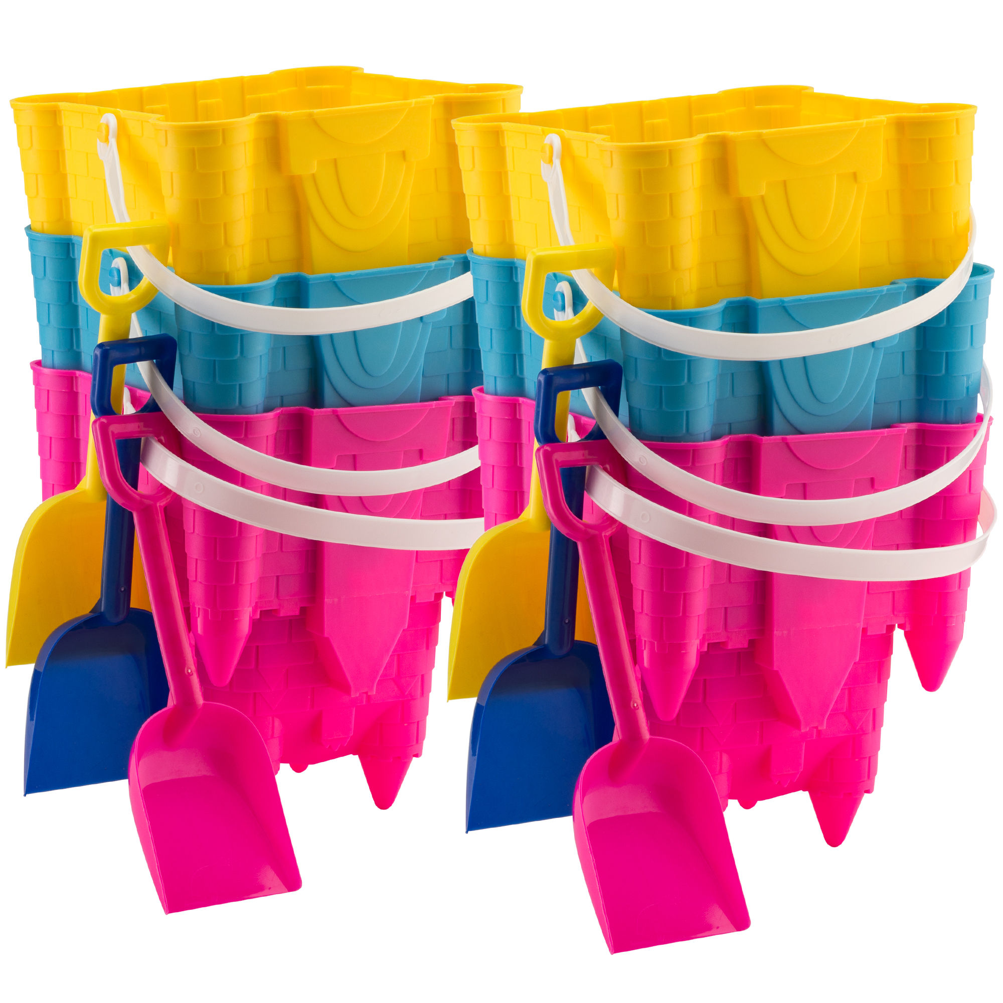 Toydaloo BeachCastle SandBucket 6 Pack
