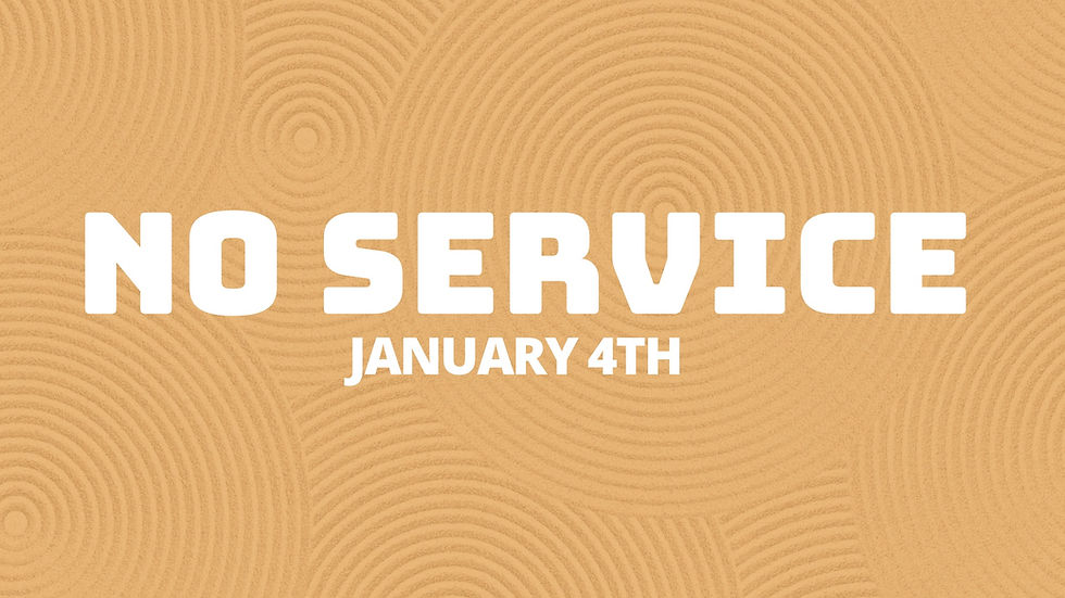 No service on Jan 4th!