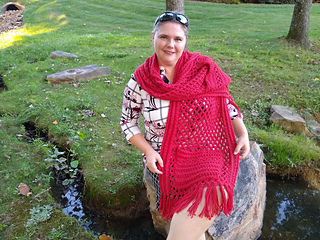 fall shawl with pockets knitting pattern