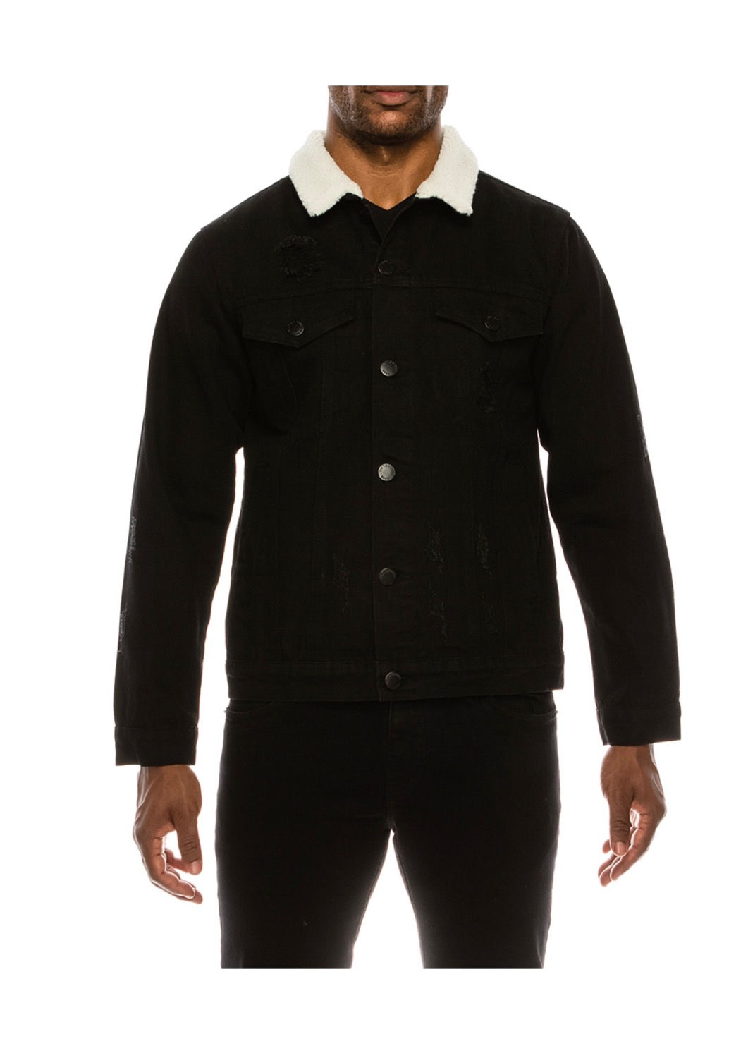 Men Sherpa Demin Jacket 