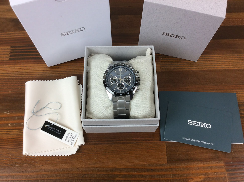 Thumbnail: SEIKO SBTR027 Spirit Chronograph Quartz Watch New + Box & Paper's 