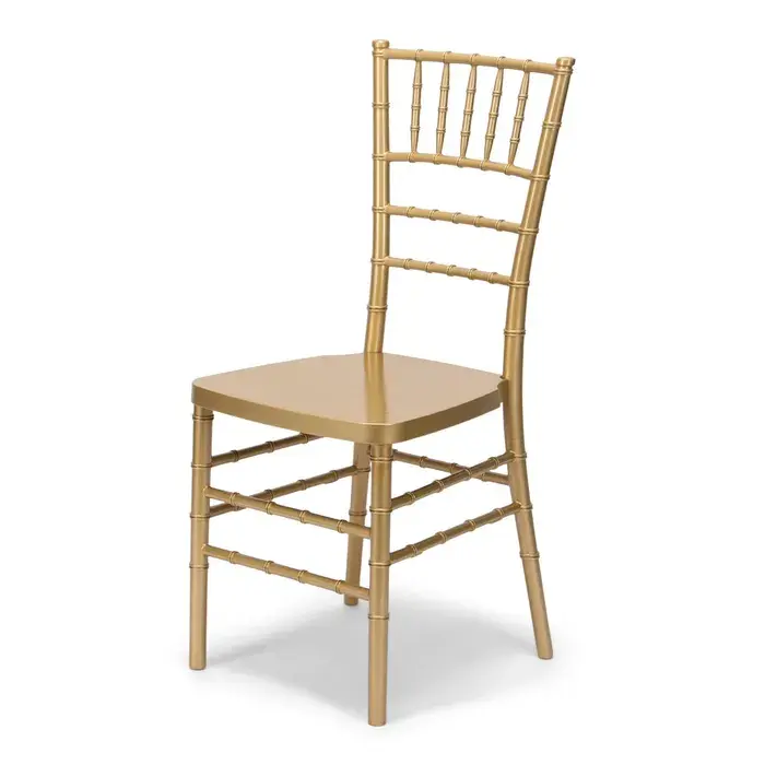 Thumbnail: Resin Chiavari Chair with Premium Steel Frame - Gold