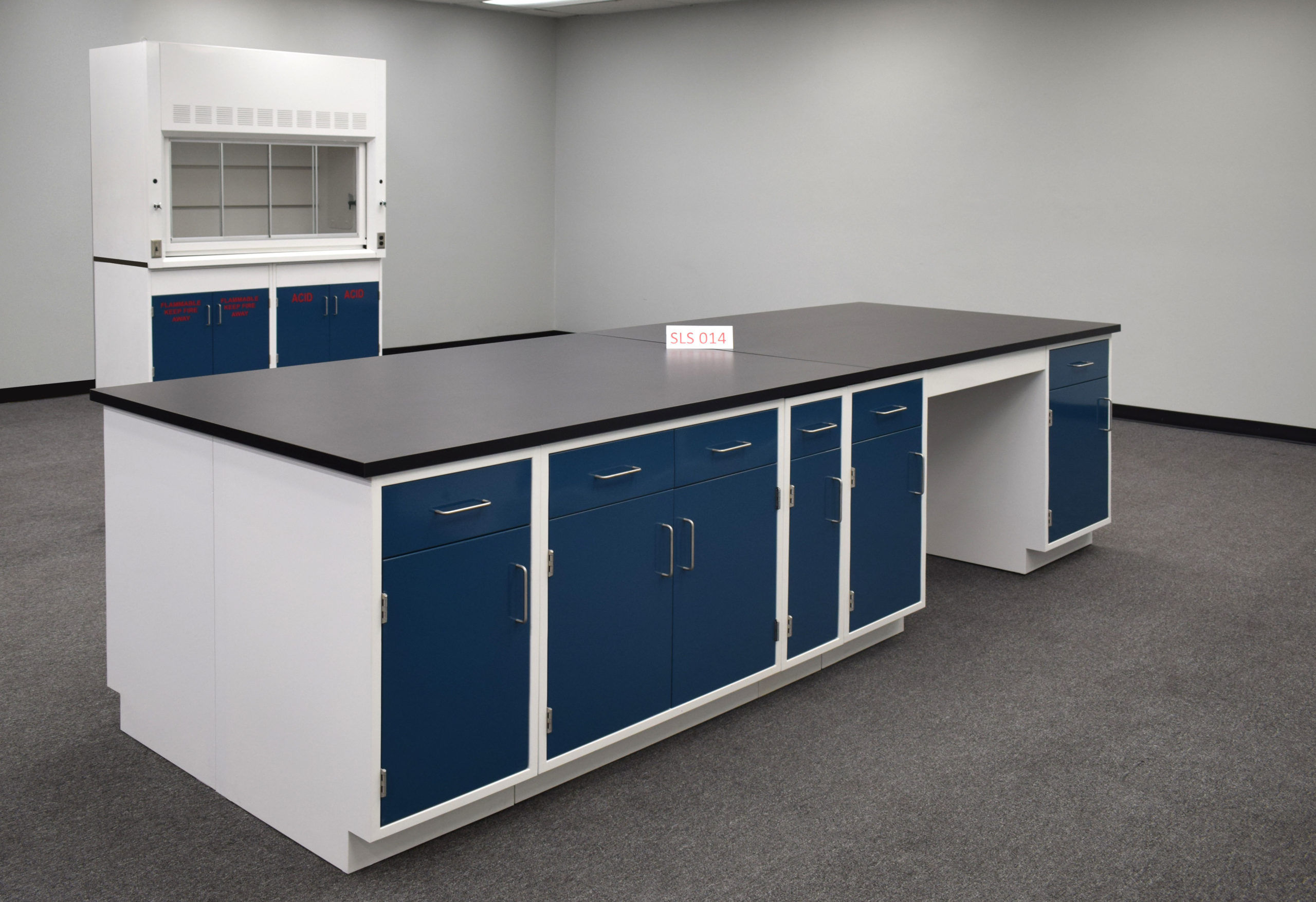 12′ x 4′ Fisher Blue Laboratory Island (SLS-014)