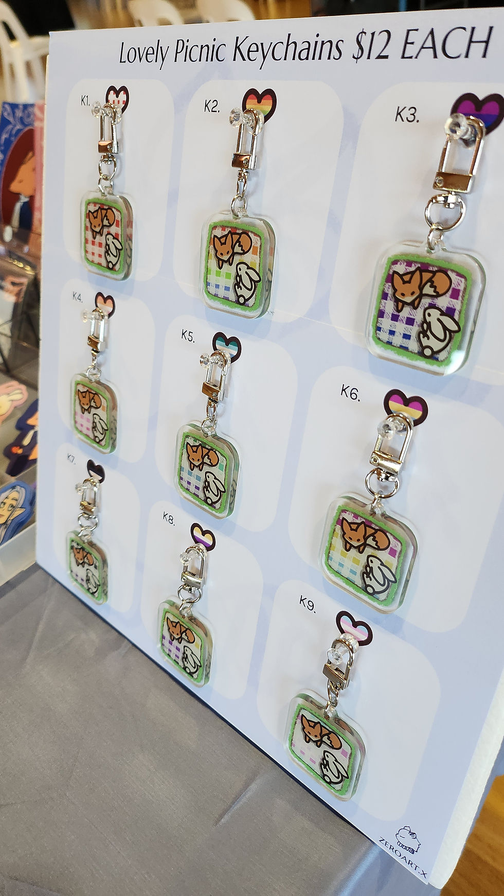 Comic and Toy fair keychain setup
