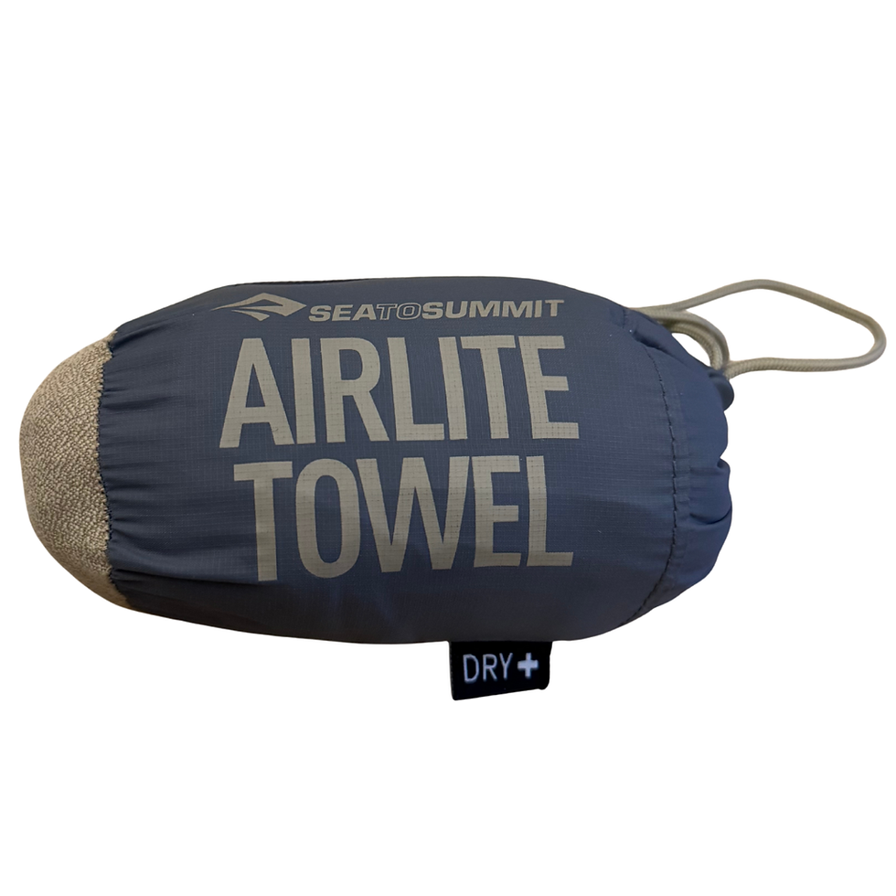 Ultralight towel for washing on backpacking trip