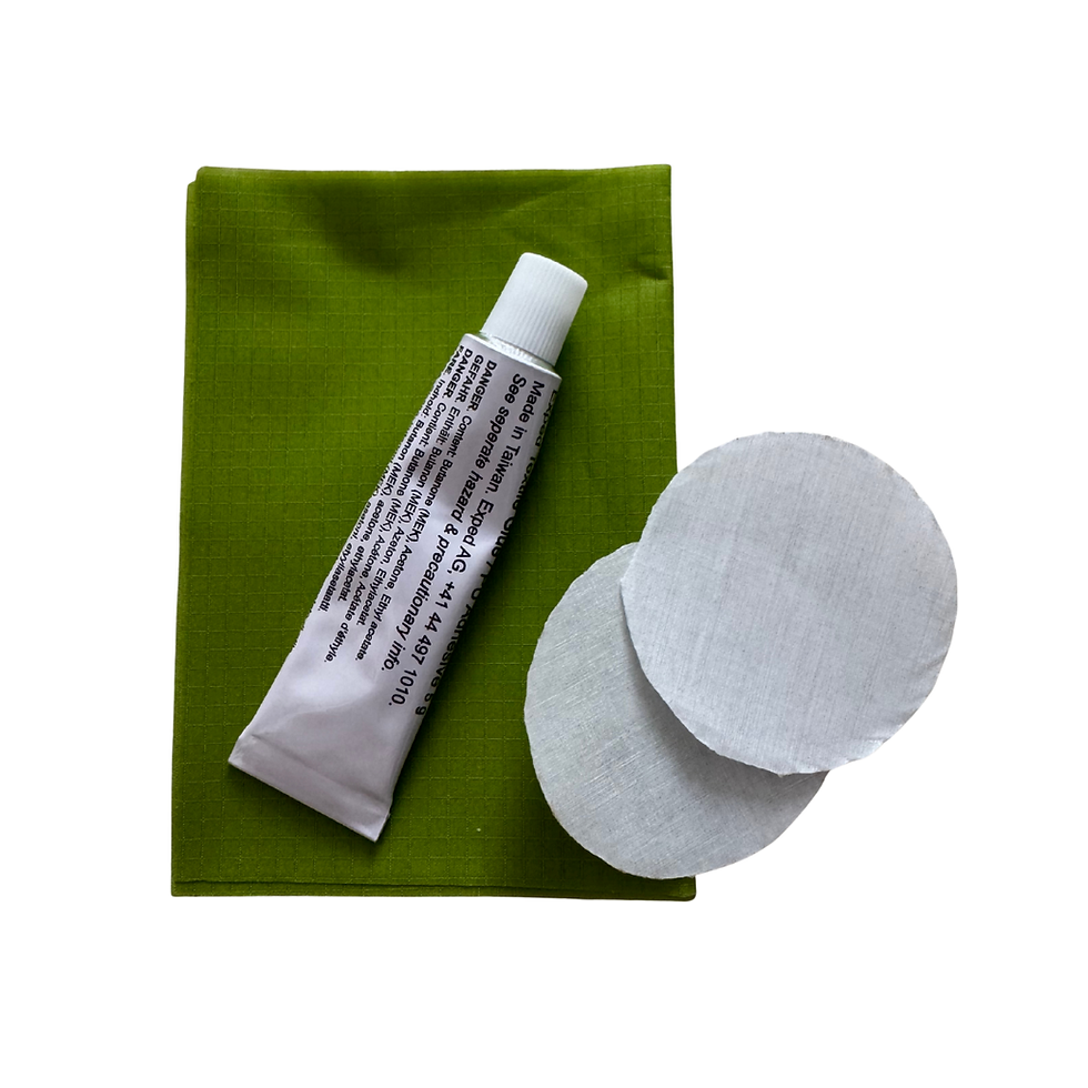 Gear tape and repair kit for camping