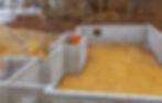 Concrete foundation for a home. 