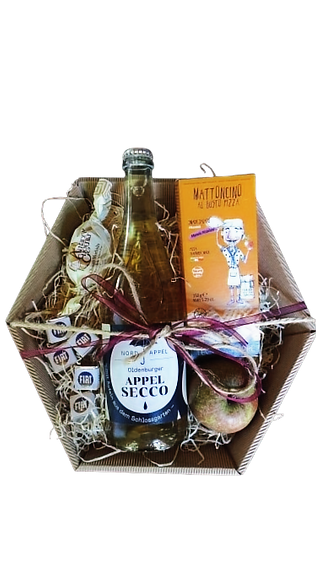 Feinkostpräsent mit Cider und Spezialitäten