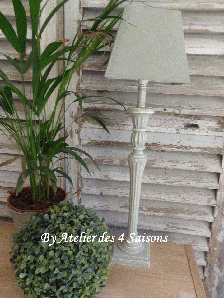 Lampe vert de gris Atelier des 4 saison