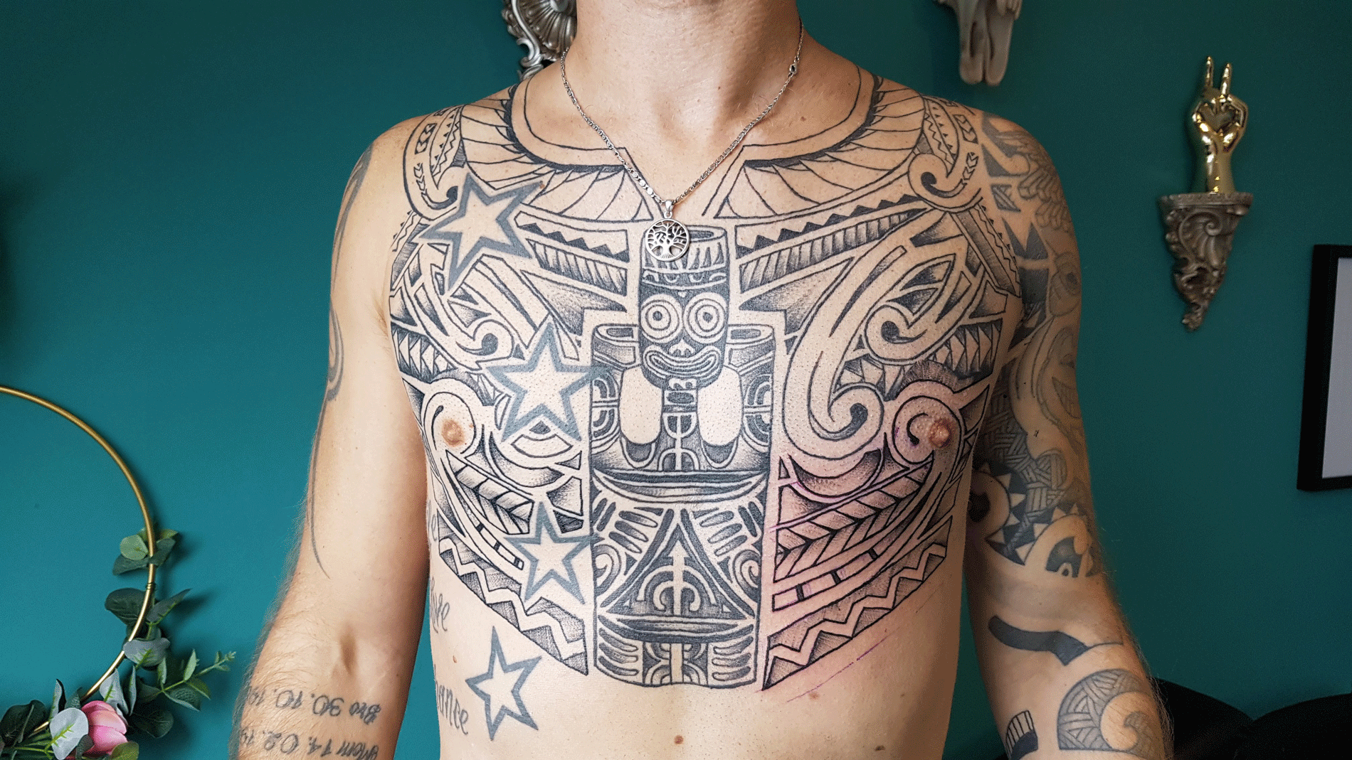 Maori Tattoo Chest