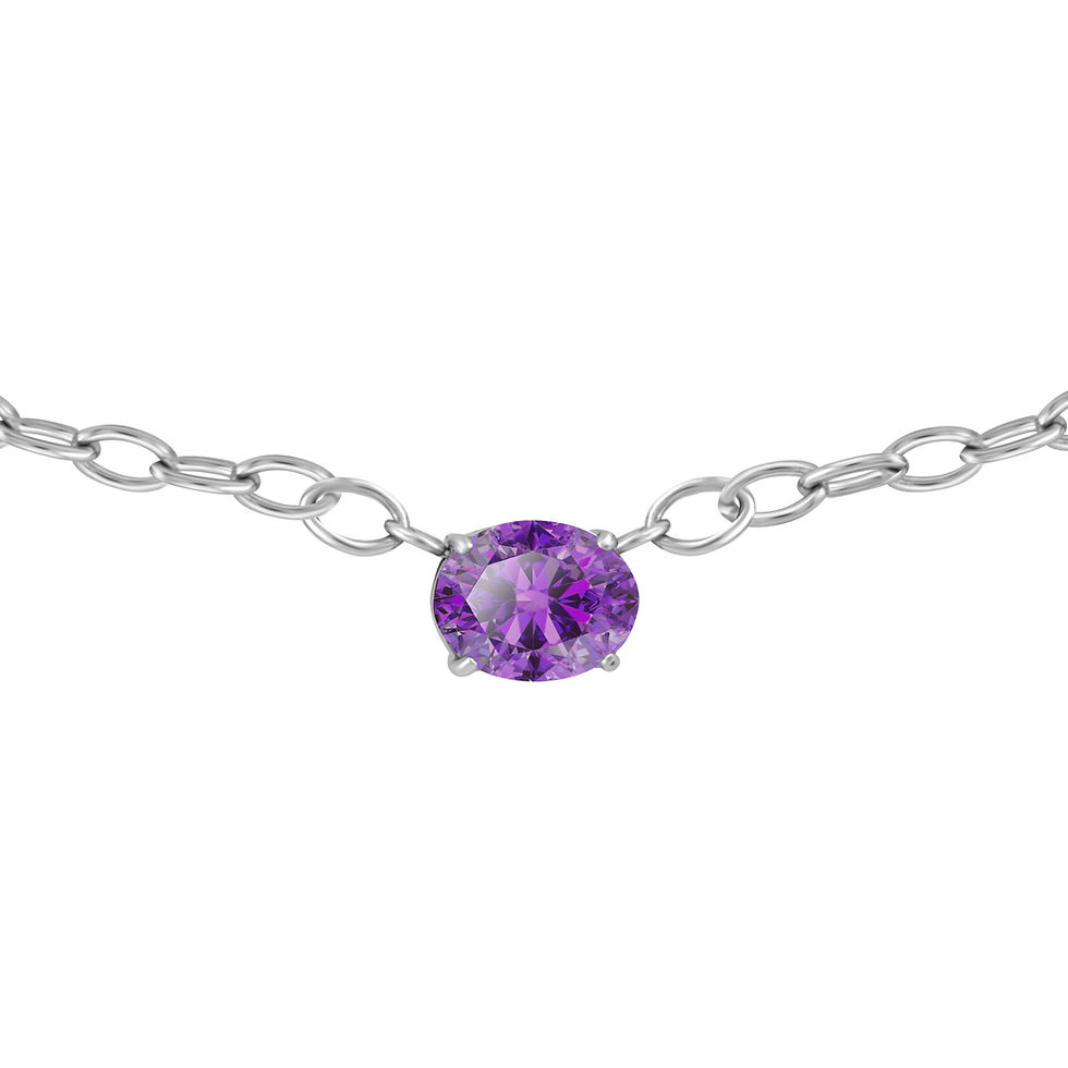 Thumbnail: Beads of Gratitude Necklace Amethyst Purple