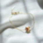 縮圖：Gold Sustainable Adjustable Bracelet with Yellow Small Cube Bead Upcycled from Orange Peels