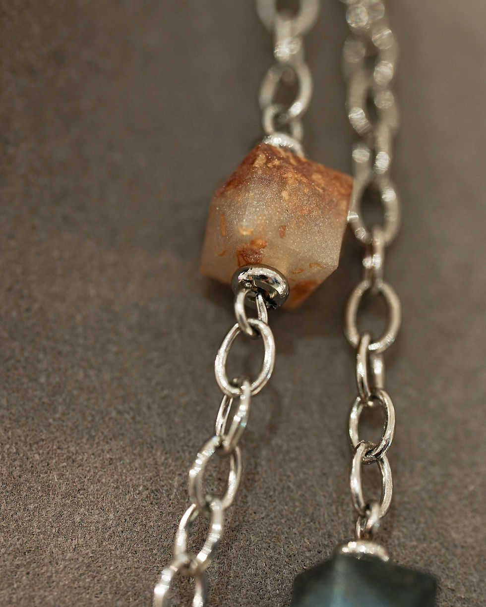 Thumbnail: Beads of Gratitude Necklace Champagne Orange