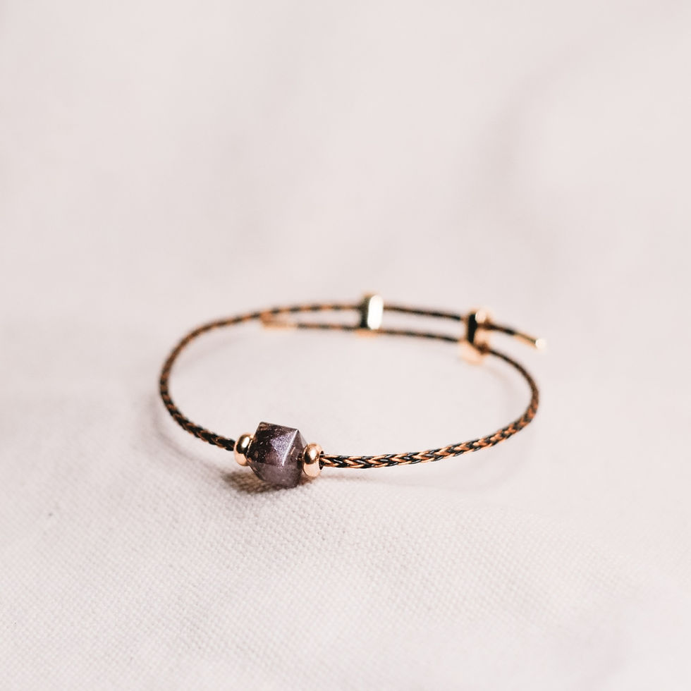 Thumbnail: Colorful Sustainable Friendship Bracelets with Purple Small Cube Bead Upcycled from Eggplant Peels