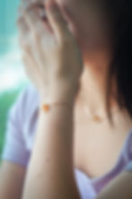 Gold Sustainable Adjustable Bracelet with White Small Cube Bead Upcycled from Radish Peels