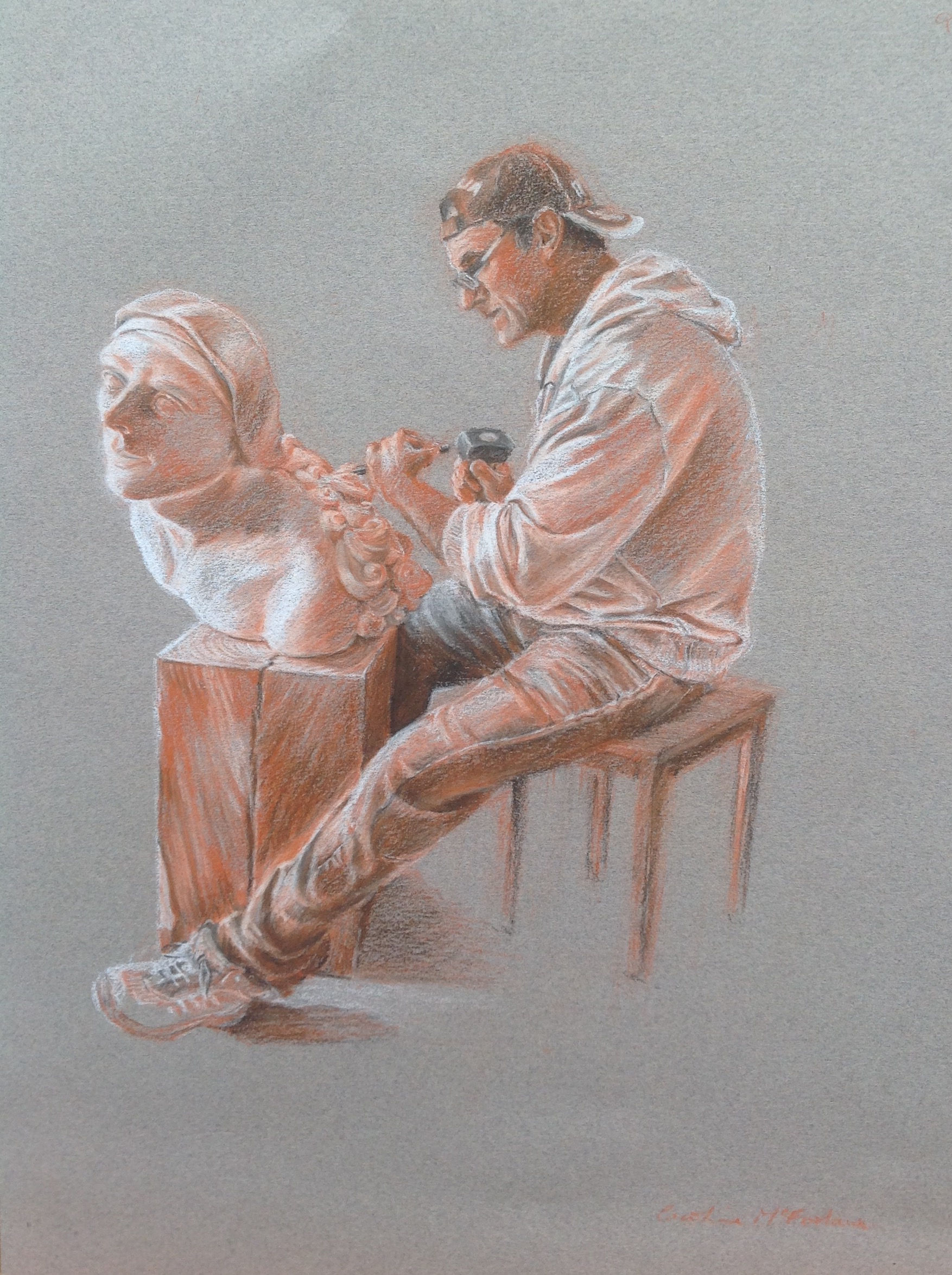 'The Sculptor'.  A4 Giclee Print