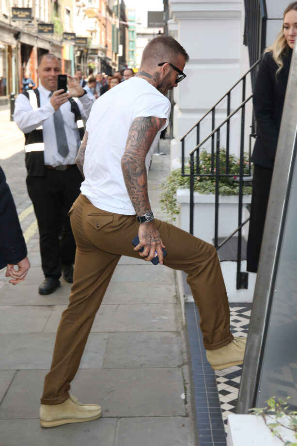 brown pants mens outfit