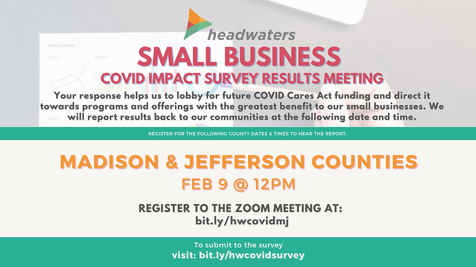 Madison & Jefferson Counties Small Business COVID Survey Results Meeting