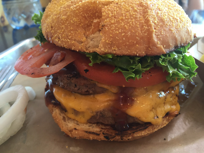 One Smokin' Cheeseburger!