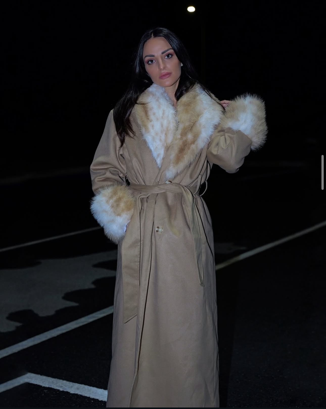 FAUX FUR MAXI COAT!!