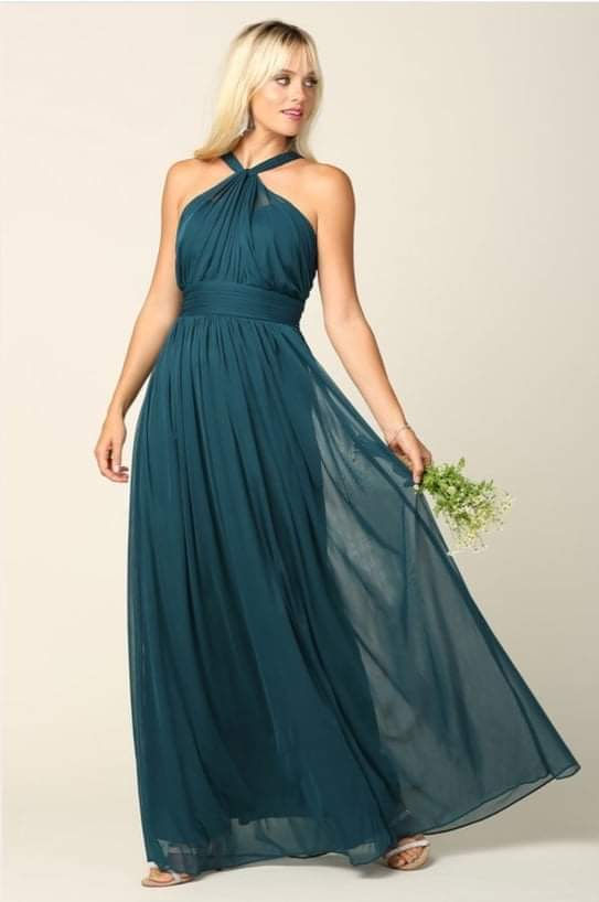 Twist top chiffon dress