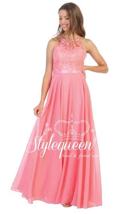 Thumbnail: Lace Bodice cross over strap dress