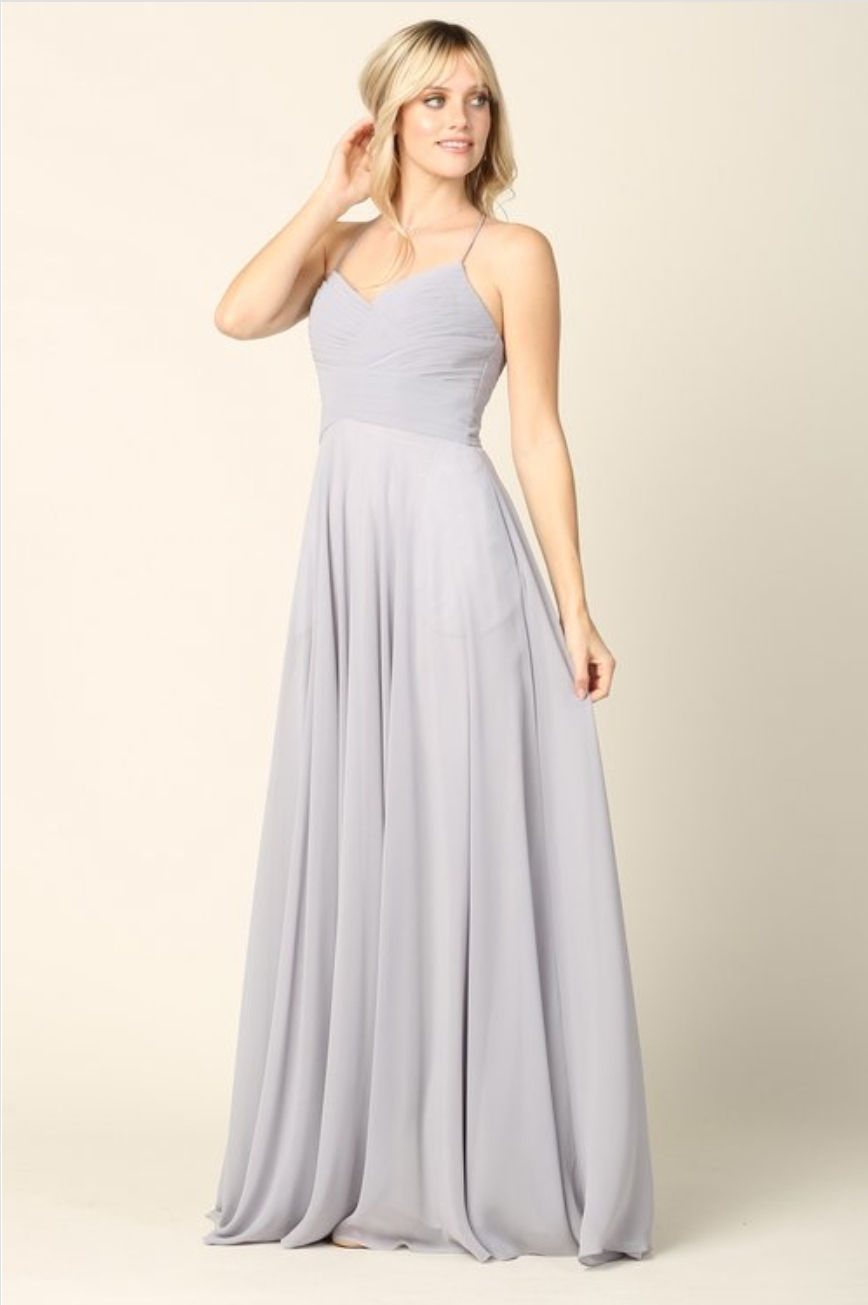 Thumbnail: Ruched Bodice Faux Halter Dress