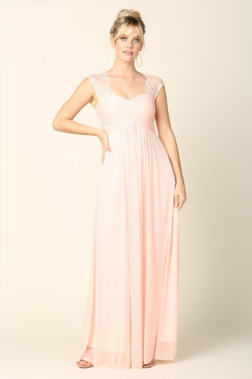 Thumbnail: Cap Sleeve Keyhole Back Dress