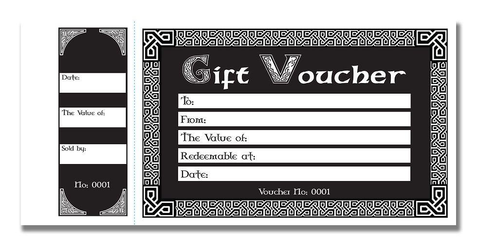 Thumbnail: Celtic Gift Voucher Book 99mm x 210mm with FREE A4 POSTER