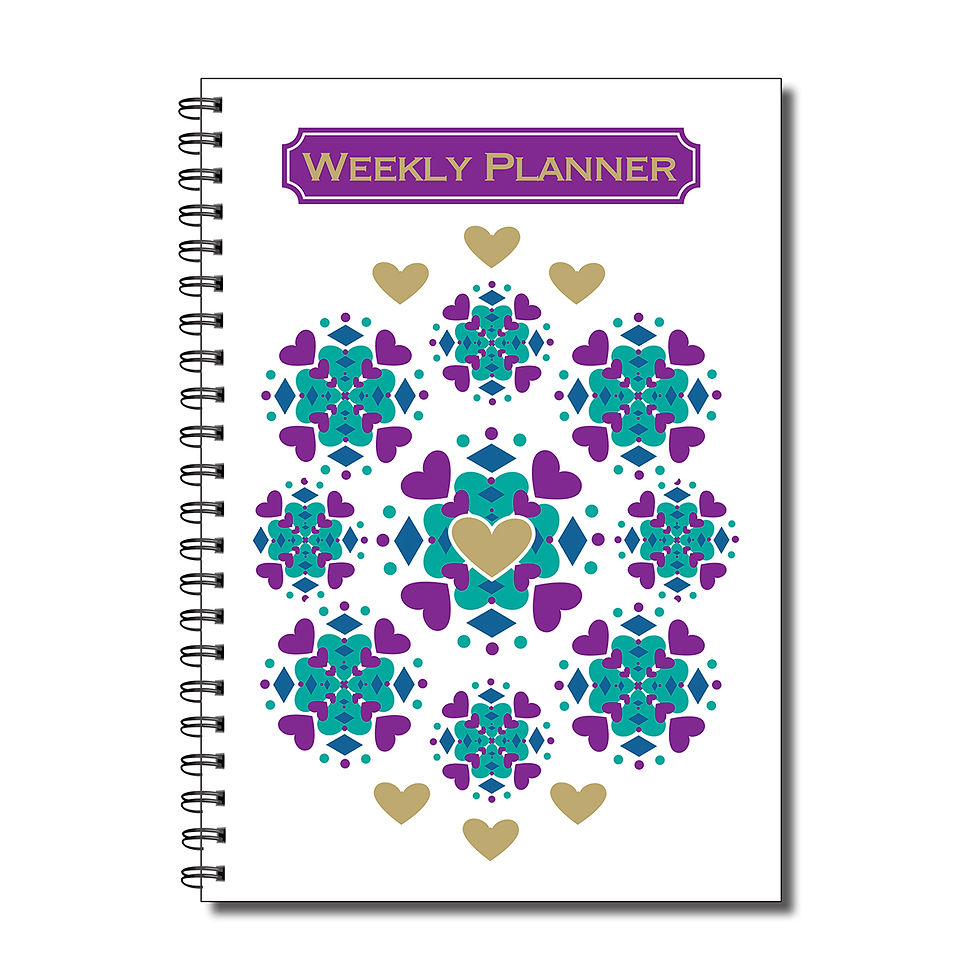 Thumbnail: Designer Range Weekly Planner A5 120gsm 50 double sided pages Wirobound