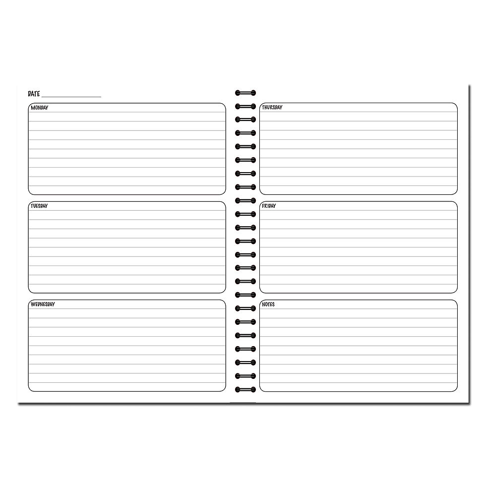 Thumbnail: Teacher's Planner / Weekly Lesson Plan A5 120gsm 60 double sided pages Wirobound