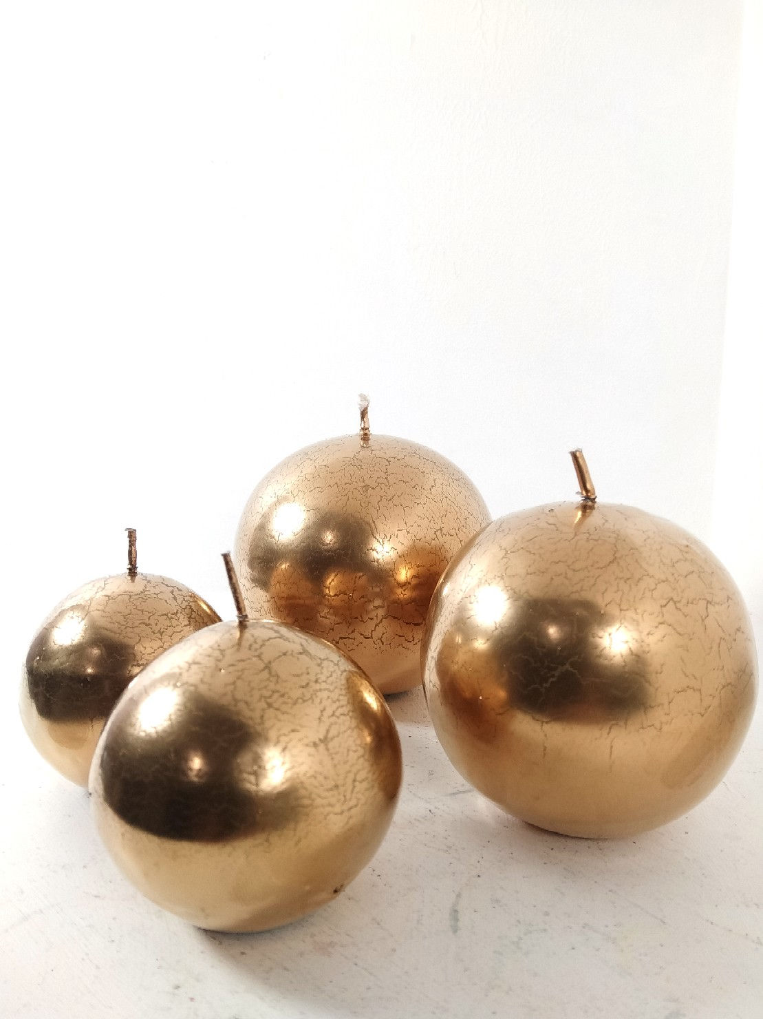 Altın top Mum set 4 lü 