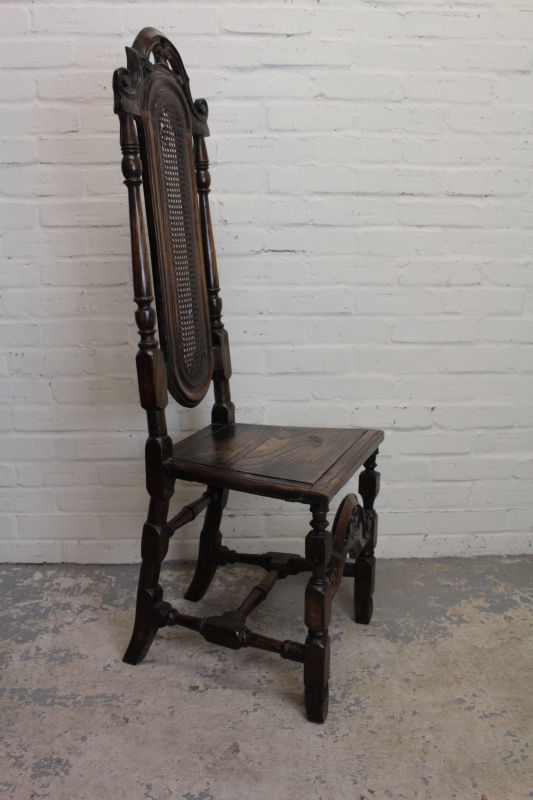 Thumbnail: C19th Queen Anne Style Tall Hall Chair