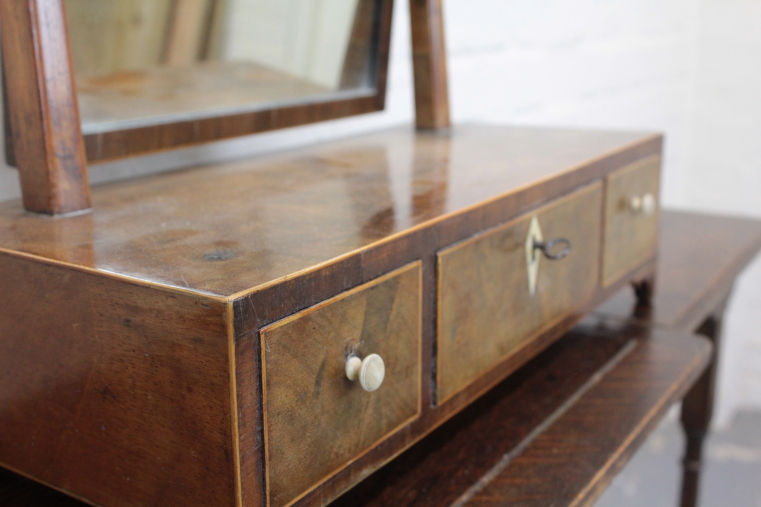 Thumbnail: George III Walnut Vanity Mirror