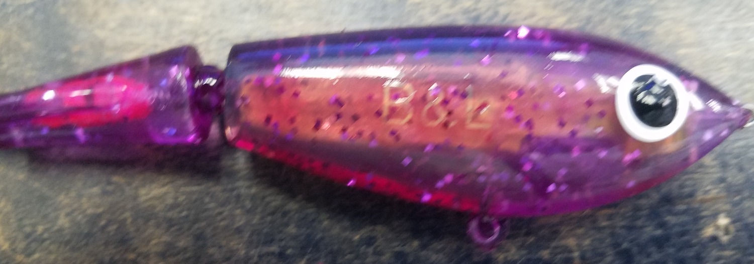 Broken Back Corky -Purple Chrt Ins