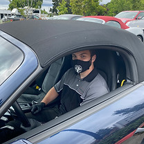 Guy sitting in car