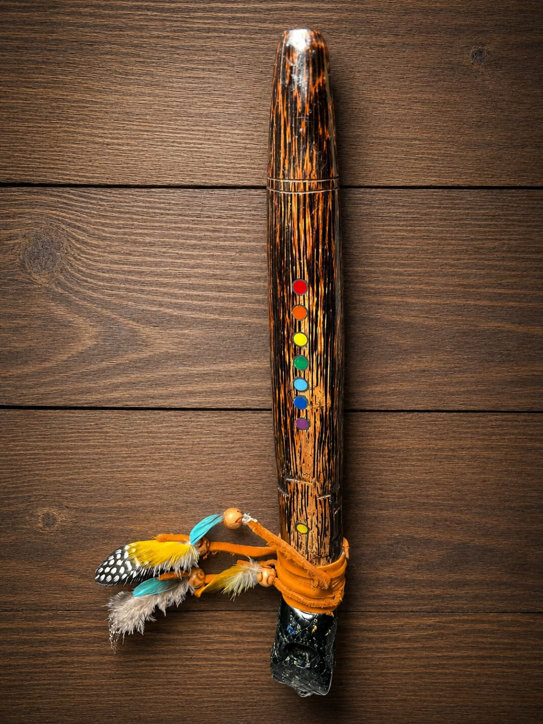 Pipa Ceremonial - Artesanal con forma de Anaconda y siete chakras