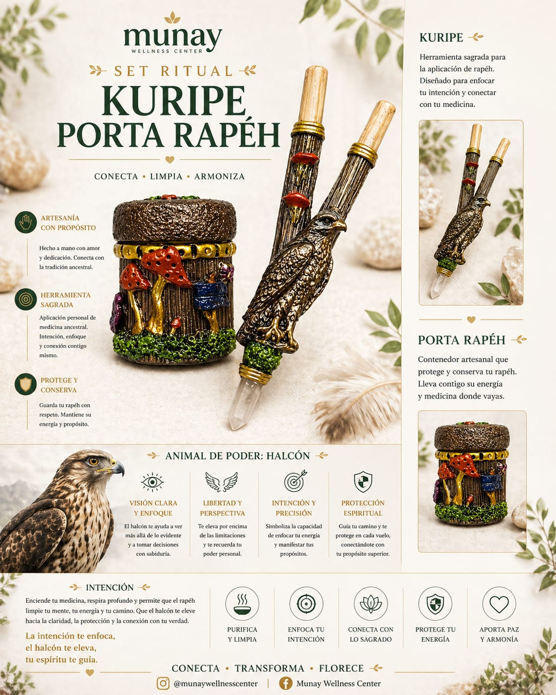 Set Kuripe y Porta Rapeh