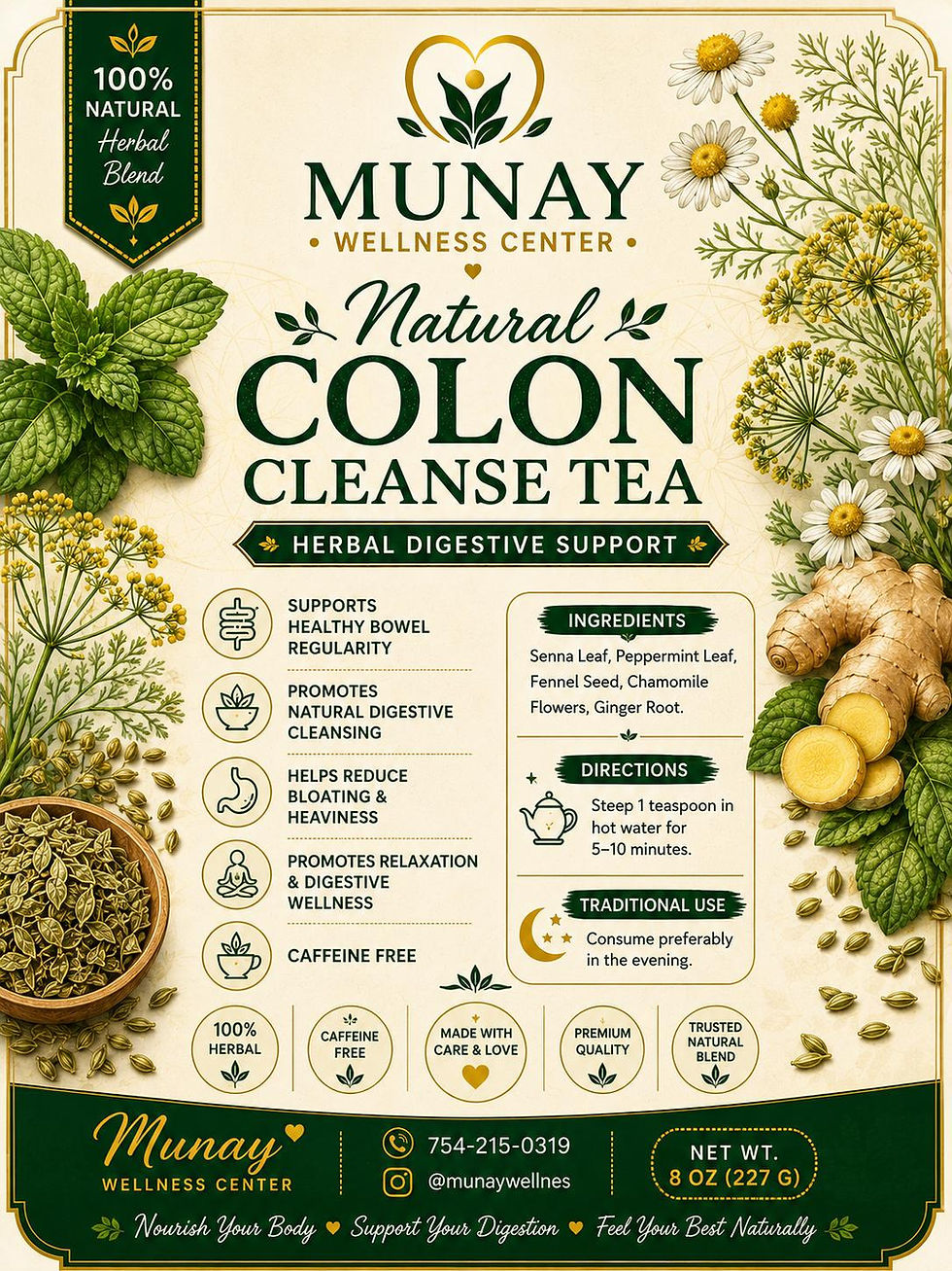 Miniatura: Te natural para limpieza del Colon 