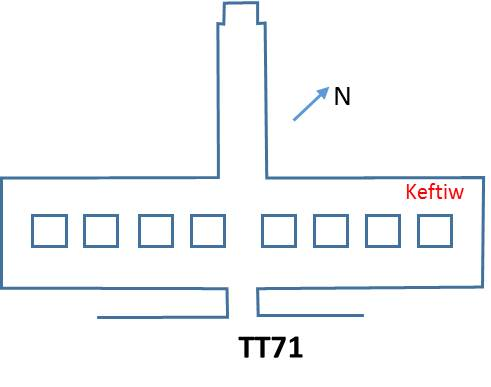 Floor plan of Senenmuts' tomb at the Tombs of the Nobles. (https://en.wikipedia.org/wiki/TT71)