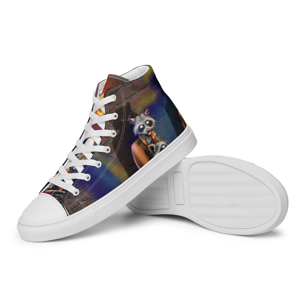 Trash Paradise - Men’s high top canvas shoes