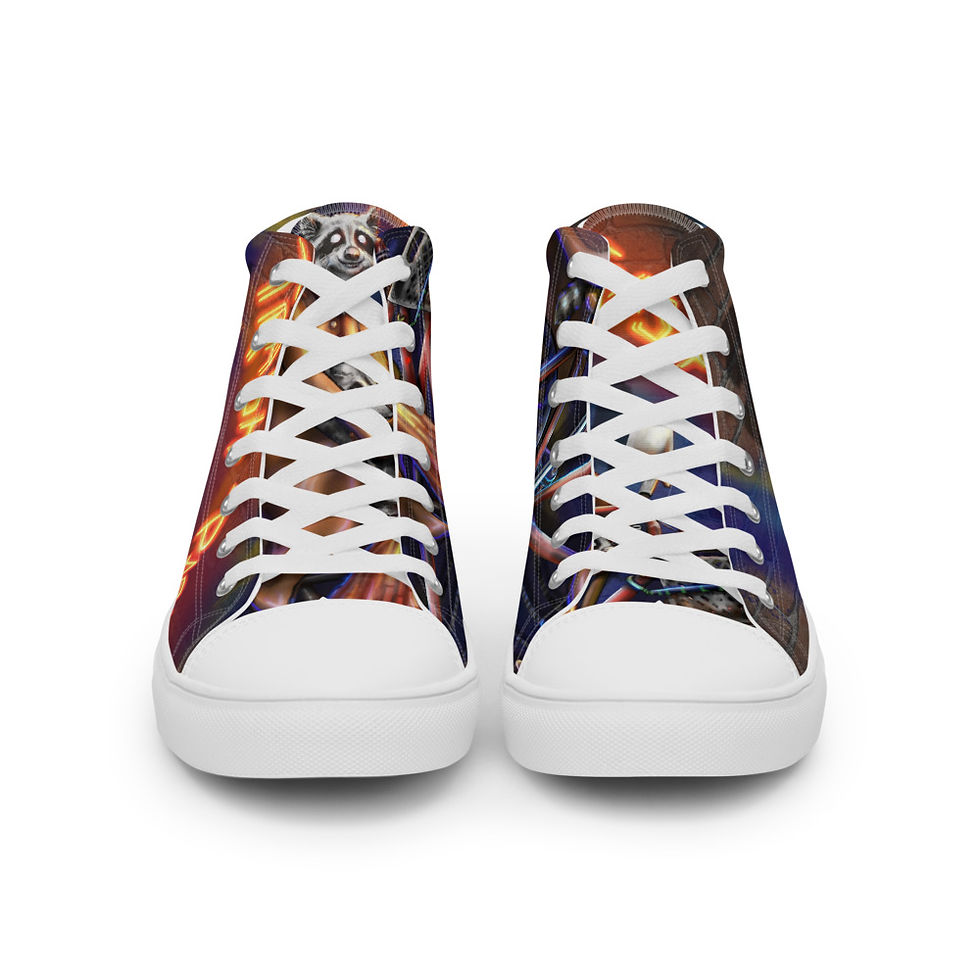 Thumbnail: Trash Paradise Women’s high top canvas shoes