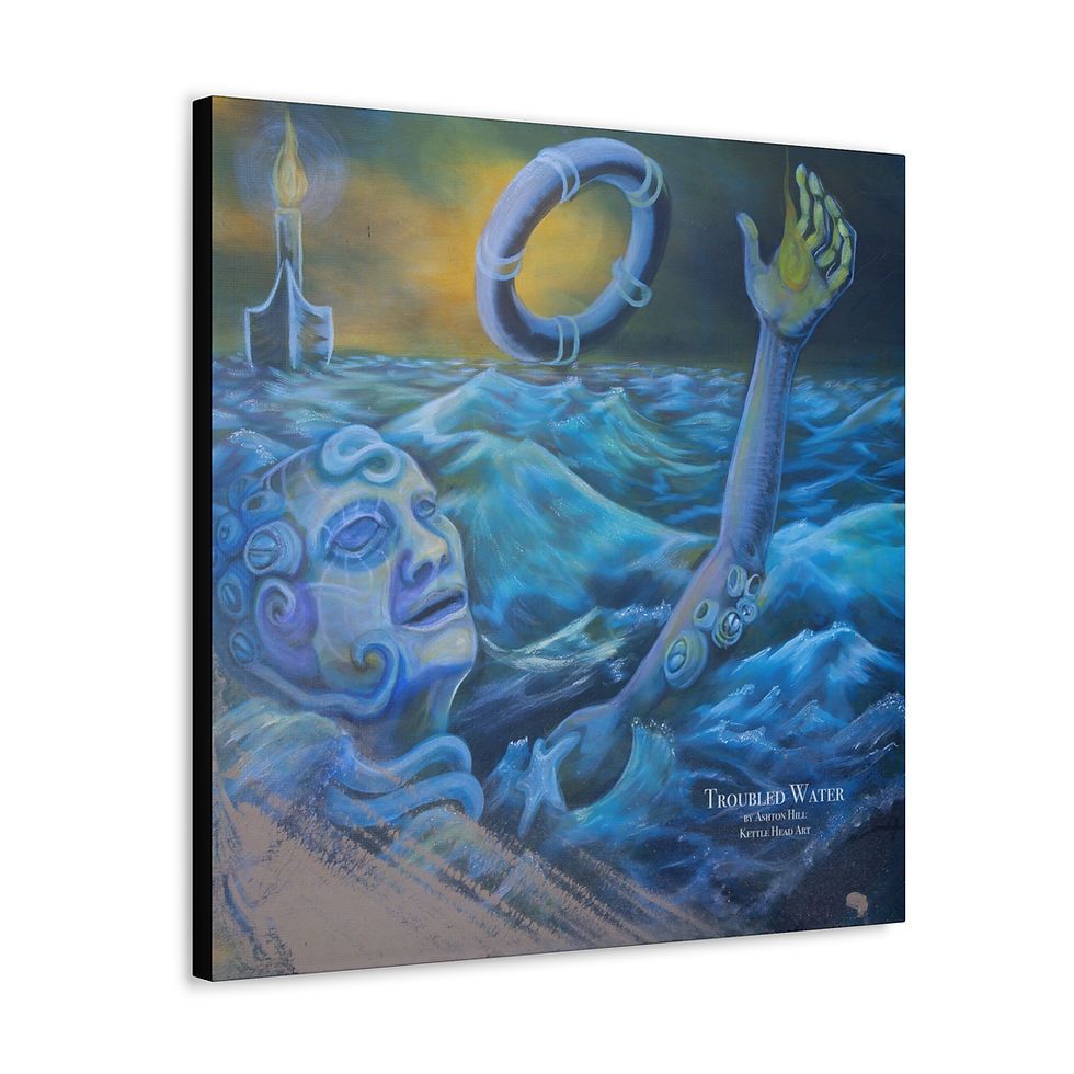 Thumbnail: Troubled Water - S.O.S - Canvas Print