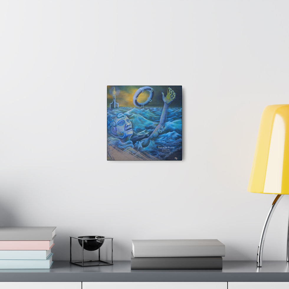 Thumbnail: Troubled Water - S.O.S - Canvas Print