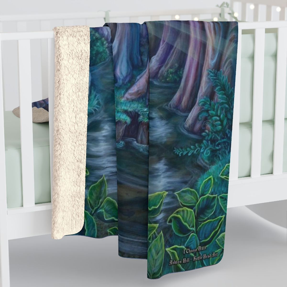 "I Choose Peace" Sherpa Fleece Blanket