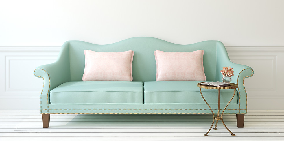 Blaues Sofa